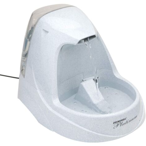 PetSafe - Fontanella d'acqua a cascata Drinkwell Platinum 5L per cani e gatti - Flusso regolabile - Trattiene odori e batteri - Facile da pulire