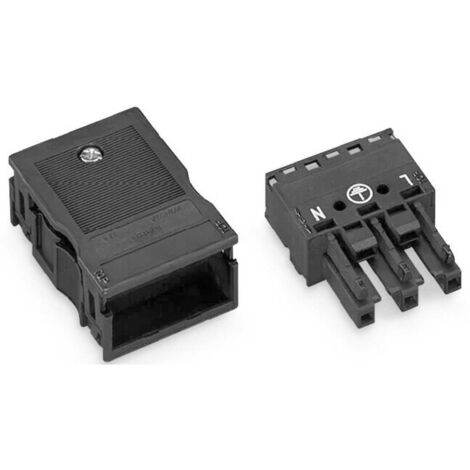 Wago 770-103 connettore pre-cablato 3 poli nero (1/2)