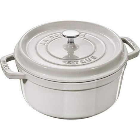 Staub Casseruola Rotonda Bianco Tartufo 28 cm Inghottita Smaltata (1/3)