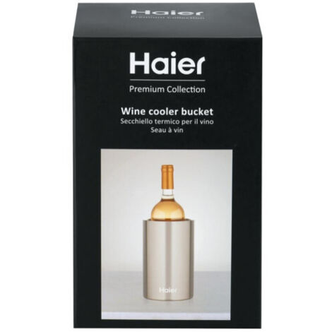 Haier HAWTB01 Secchiello Termico da Tavolo per Vino, Design a Doppia Parete, Accessorio Originale, qualità Premium, Acciaio Inossidabile (1/5)