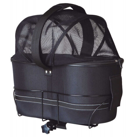 Cesto per bicicletta per portapacchi larghi in eva 48×29×42cm nero