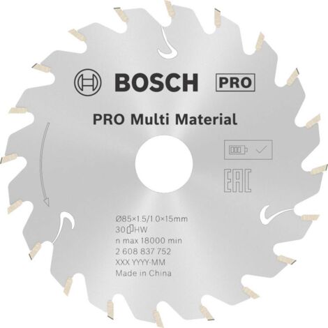 Bosch Standard lama di seghettatura multimediale da 85 mm 30 denti