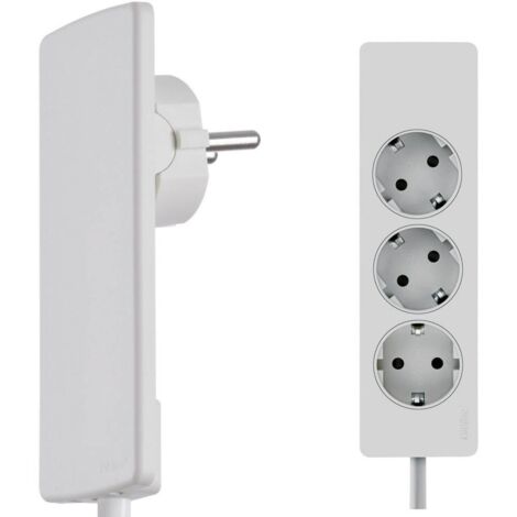 EVOline 151000156300 Multipresa 3 scomparti Bianco Schuko 1 pz.