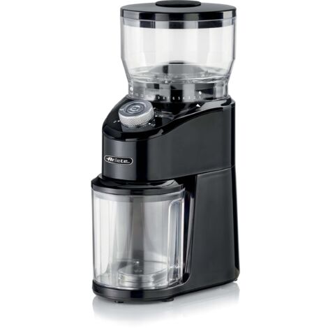 Ariete 3023 Coffee Grinder 3023, Macinacaffè con macine coniche in acciaio inox, 200W, 14 livelli di macinatura, Capacità serbatoio 200 g, da 2 a 12 tazze, Nero