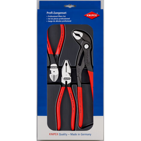 KNIPEX 00 20 10 Assortimento utensili tipo "forte" 1x 02 01 180, 1x 87 01 250, 1x 74 01 160