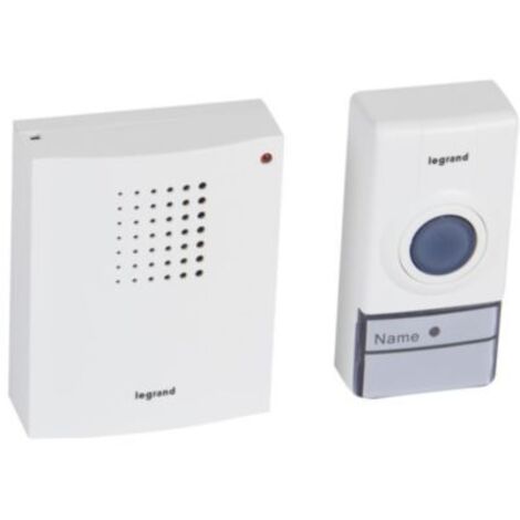 Kit Carillon e Campanello Wireless 32 Melodie Alimentazione a Batterie Essenziale Bianco - Legrand
