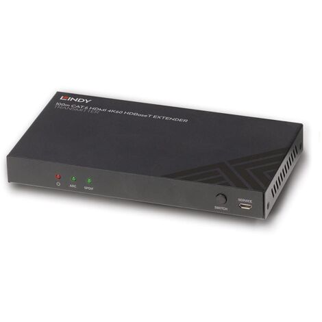 Lindy 38341 Trasmettitore AV Nero Alta Prestazione 4K (1/5)
