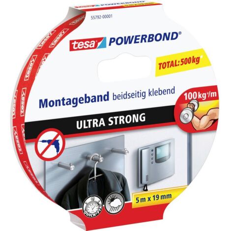 Nastro di montaggio Powerbond Ultra Forte 55792 bianco L.5m P.19mm Rl.