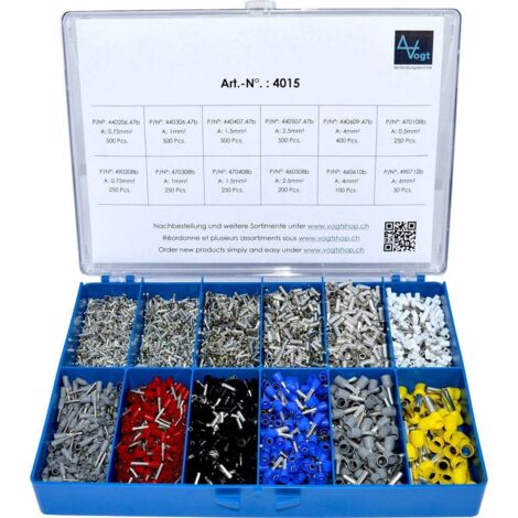 Vogt Verbindungstechnik 4015 cofanetto assortimento punte argentate