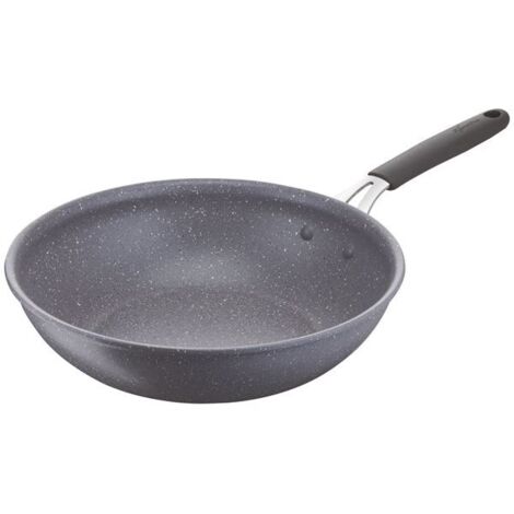 Wok antiaderente Lagostina Tempra Minéral 28 cm grigio