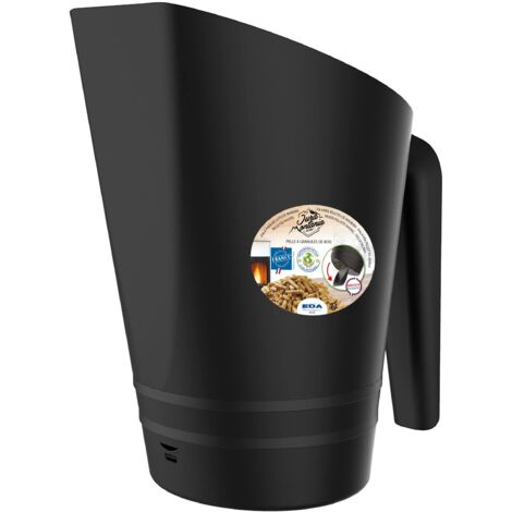 EDA - Pala per pellet Jura Montania 1 L - per 700 gr di pellets - nero, 11,8 x 15,8 x 18,2 cm (1/4)