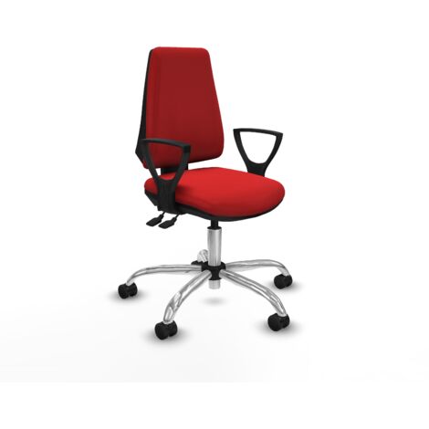 piqueras-y-crespo Sedia Ergonomica Rossa da Ufficio Regolabile (1/5)