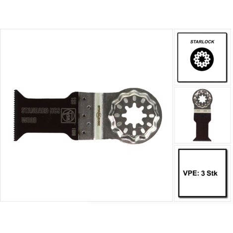 Fein Set di 3 Lame di Sega Standard E-Cut Starlock in Acciaio