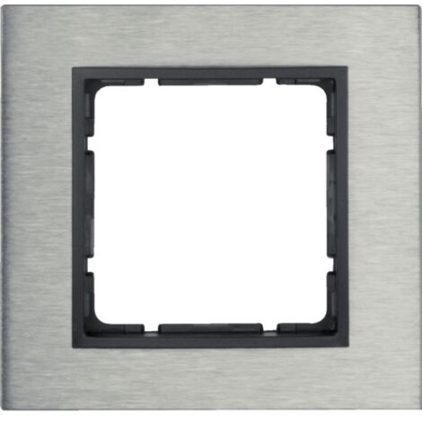 Berker B7  Cornice 1 elemento acciaio inox / antracite opaco 10113606 (1/2)