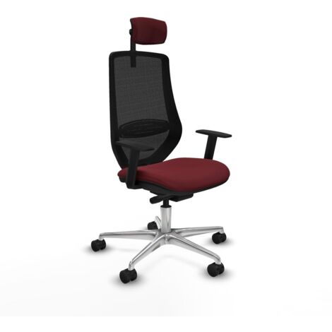 Sedia da Ufficio Piqueras y Crespo D086N2W Rosso Granato (1/5)