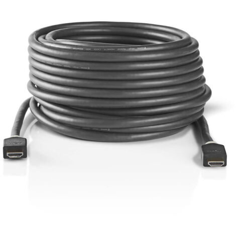 High speed hdmi  cable with ethernet  hdmi connector  hdmi connector  4k30hz  arc  102 gbps  150 m  round  pvc  anthracite  box 38746480 38746480 38746480 38746480 38746480 (1/5)