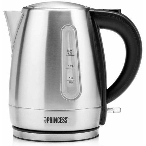 Bollitore senza filo Princess 236023 in acciaio inossidabile nero