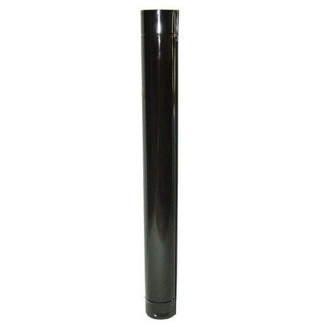 WOLFPACK LINEA PROFESSIONAL - Tube de Black Vitrified Steel Stove Ø 150 mm. Ideale per fornelli de Legno, Camino, Alta resistenza, Colore Nero