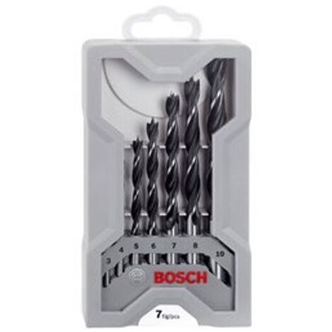BOSCH - SET 7 PUNTE ELICOIDALI DA LEGNO3,4,5,6,7,8,10 MM