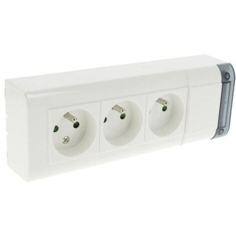 Placca per presa elettrica a 4 posti Prestige bianco acquista da OBI