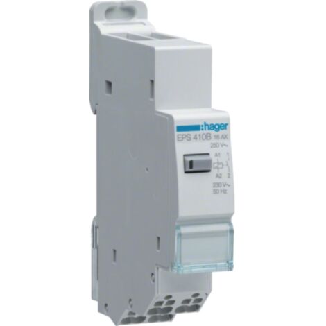 INTERRUTTORE SILENZIOSO TL - HAGER - 16A - 1 CONTATTO NO - 230 VOLT - TERMINALI AUTOMATICI EPS410B