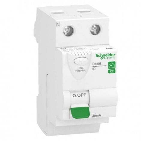 Schneider R9ERC263 Interruttore differenziale Resi9 63A XE - 4 passi - Tipo AC - Bipolare - 30mA - 230V