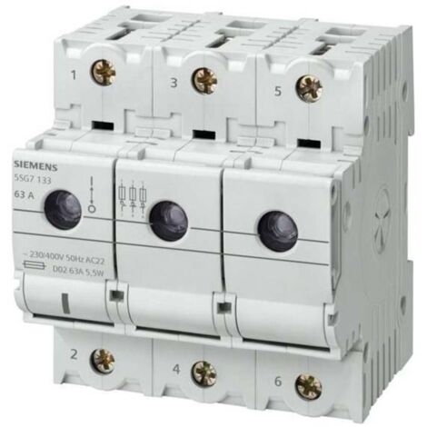 Siemens 5SG7133 Sezionatore Misura fusibile = D02 63 A 400 V 1 pz. (1/4)