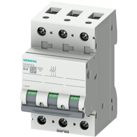Siemens 5SL63106 Interruttore magnetotermico 3 poli 10 A 400 V