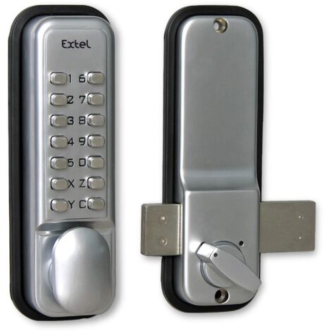 Extel Serratura di sicurezza 2023 grigio metallo acciaio lucido