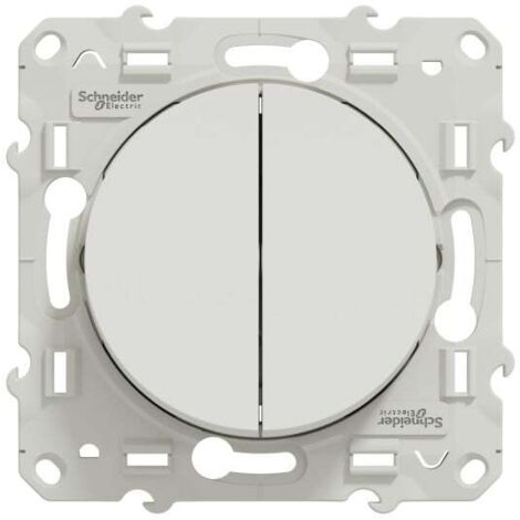 Schneider S520214 - Odace - Deviatore doppio - Attacco rapido - A vite