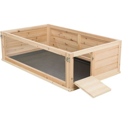 Recinto da interno in legno/plastica per conigli e roditori: 114×30×74cm