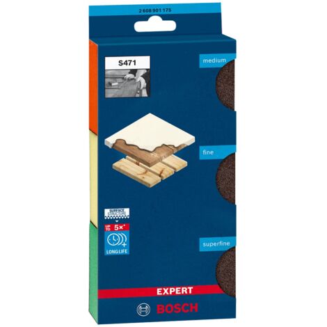 Spugne abrasive BOSCH Expert Standard S471 - 3 pezzi - 69 X 97 X 26 MM - 2608901175