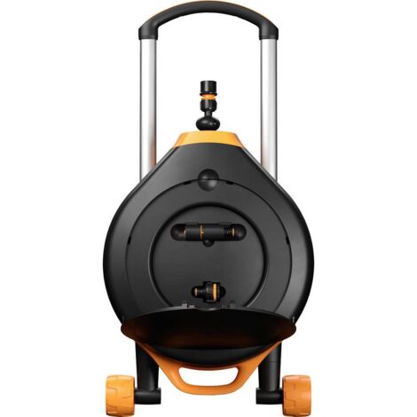 Fiskars 1067548 X-Series™ Waterwheel XL Carrello avvolgitubo 13 mm 27 m 1/2 pollice 1 pz. Nero, Arancione