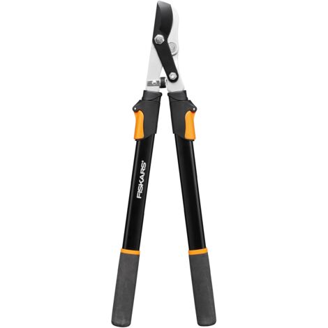 Fiskars Troncarami Telescopico per Legno Fresco, Rivestimento Antiaderente, Acciaio Temprato e Rettificato, Lunghezza Manici: 63-83 cm, Nero/Arancione, L13, 1027528