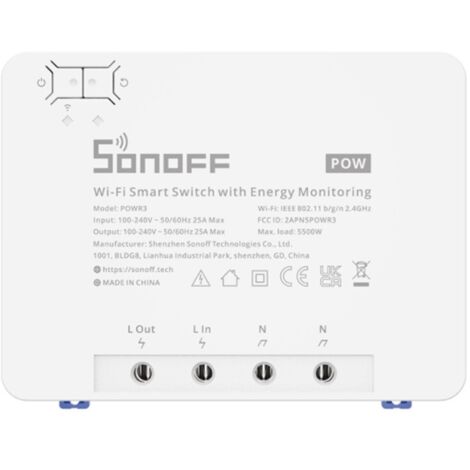Sonoff POWR3 interruttore intelligente WiFi bianco 5500W (1/7)