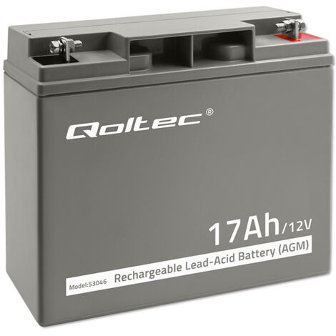 Batteria Qoltec AGM  12V  17Ah  Senza manutenzione  Efficiente  Lunga durata  per UPS, scooter