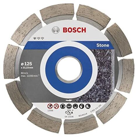 Disco diamantato standard per pietra, 125 x 22,23 x 1,6 x 10 mm, confezione da 10