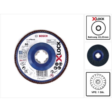Disco lamellare piatto X-Lock Best Metal BOSCH Ø125 Grana 80 - 2608619211