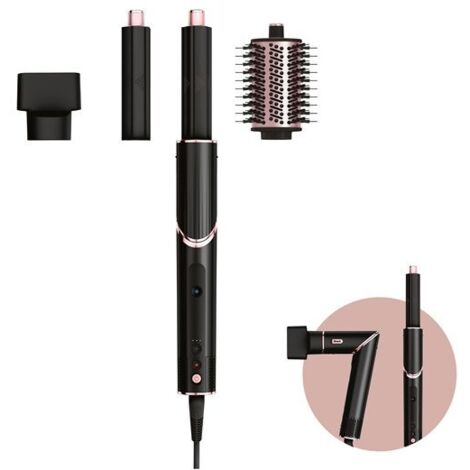 Shark FlexStyle HD424EU Styler e Asciugacapelli Set 3 in 1 Oro Rosa Nero