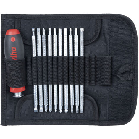 Wiha Set di giravite con lame di ricambio SYSTEM 6 Assortiti 12 pz. con borsa avvolgibile (03591)