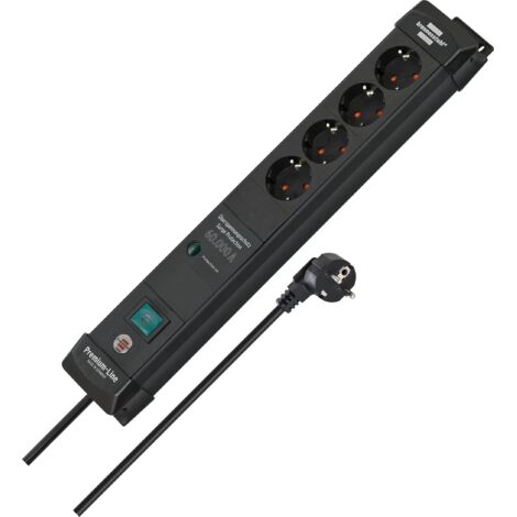 Brennenstuhl 1951140300 Multipresa con protezione da sovratensioni Nero Schuko 1 pz.