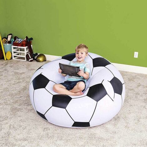 Bestway 75010 Poltrona gonfiabile pallone da calcio, 6 anni+