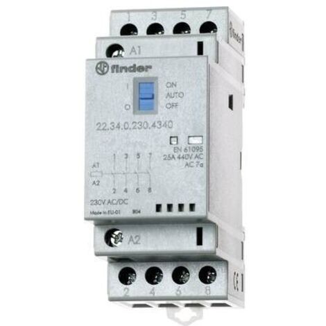 Finder 22.34.0.230.4640 Contattore 2 NA, 2 NC 230 V/DC, 230 V/AC 25 A 1 pz.