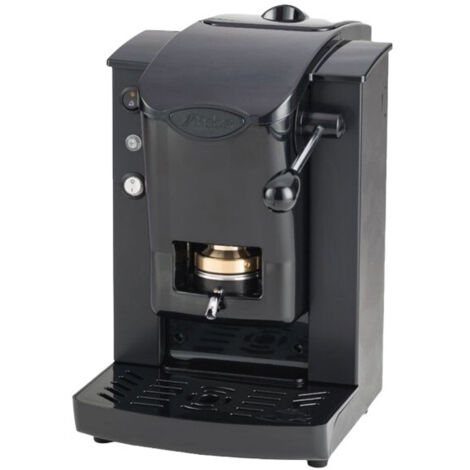 Faber Slot Plast Basic - Macchina per Caffè con pressacialda in ottone - Telaio in Metallo Nero e frontale in policarbonato nero