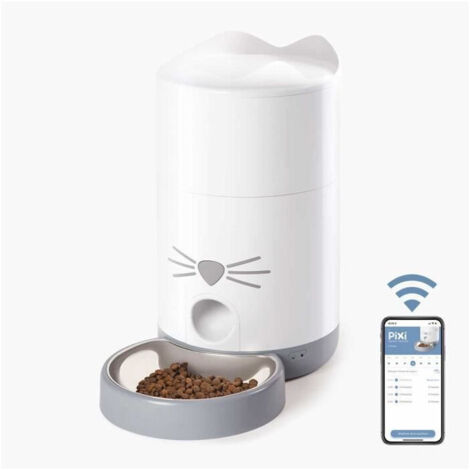 CATIT - PIXI Distributore di croccantini connesso per gatti - 1,2 kg (controllato tramite app)
