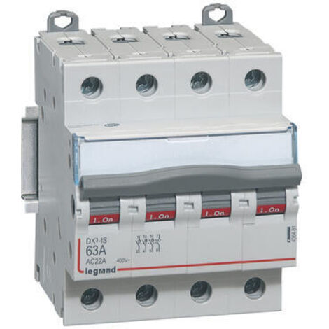 Sezionatore DX³-IS 4P 400 V 63 A 4 moduli. LEGRAND 406481
