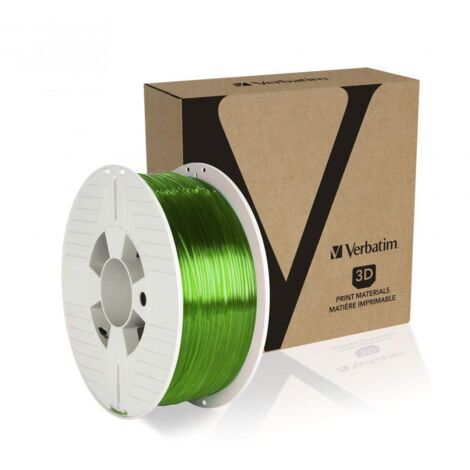 Verbatim  55057 Filamento per stampante 3D PETG 1.75 mm 1 kg Verde (trasparente) 1 pz.