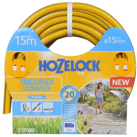 Hozelock Tubo EcoFlex 20 metri Giallo Flessibile Anti-torsione