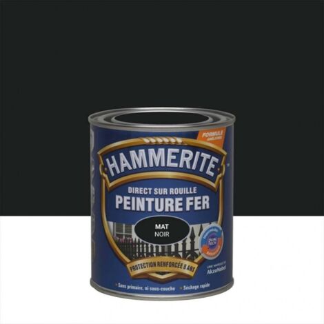 Hammerite pittura nera opaca per metallo esterno 5,25 m²