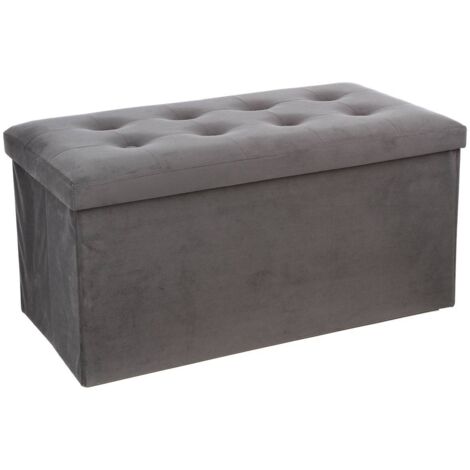 Atmosphera Pouf Pieghevole Doppio Grigio Design Contemporaneo